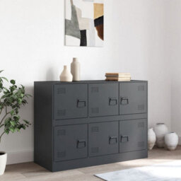 Walplus Sideboard Anthracite 99X39X73 Cm Steel - thumbnail 3