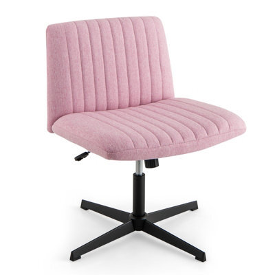 Costway Criss Cross Legged Chair Home Office Chair W/ Wide Padded Seat - image 1