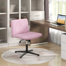 Costway Criss Cross Legged Chair Home Office Chair W/ Wide Padded Seat - thumbnail 8