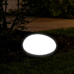 Amorly 1Pcs Led Solar Powered Goose White Stone Lights, White Light Outdoor Courtyard Decorative Tile Stone Lights Wireless Twilight - thumbnail 4