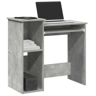 Berkfield Desk With Shelves Concrete Grey 84X40X78 Cm Engineered Wood - image 1
