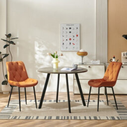 Sonara Set Of 2 Modern Velvet Dining Chairs With Ergonomic Upholstered Seats - thumbnail 8