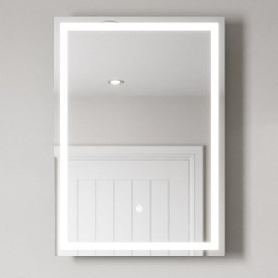 Affine 500 X 700mm Bathroom Mirror Led Lights Wall Mounted Battery Power Touch Sensor - image 1