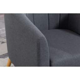 Westwood Modern Tub Chair, Upholstered Arm Chair Comfy Single Sofa Grey - thumbnail 5