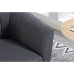 Westwood Modern Tub Chair, Upholstered Arm Chair Comfy Single Sofa Grey - thumbnail 8