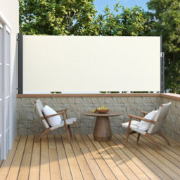 Living And Home Beige Outdoor Patio Retractable Side Awning Balcony Sunshade Blind 300Cm X 120 Cm - thumbnail 3