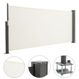 Living And Home Beige Outdoor Patio Retractable Side Awning Balcony Sunshade Blind 300Cm X 120 Cm - thumbnail 4
