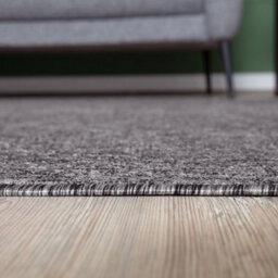 The Rugs Solid Design Low Pile Living Room Rugs In Grey Flex Collection 1000G - thumbnail 5
