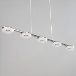 Litecraft Halo Led 5 Light Acrylic Disc Diner Pendant Bar - thumbnail 4