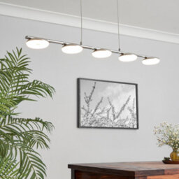 Litecraft Halo Led 5 Light Acrylic Disc Diner Pendant Bar - thumbnail 1