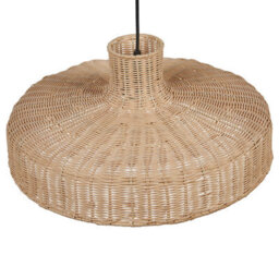 Beliani Rattan Pendant Lamp, Hand-Woven Wicker Shade, Natural Brown, 45Cm Diameter, 108Cm Drop - thumbnail 4