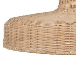 Beliani Rattan Pendant Lamp, Hand-Woven Wicker Shade, Natural Brown, 45Cm Diameter, 108Cm Drop - thumbnail 5