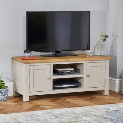 The Furniture Market Cotswold Grey Painted Widescreen Tv Unit Up To 60 Tv Size - image 1