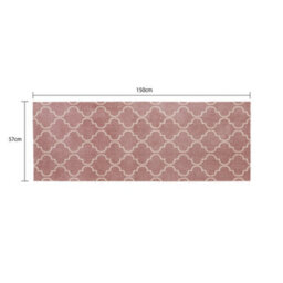 Jvl Mega Machine Washable Doormat And Runner, Rose Lattice - thumbnail 9