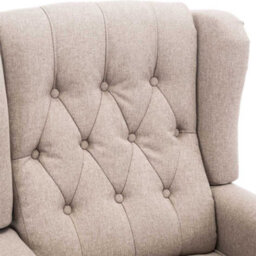 More4Homes Althorpe Pushback Wingback Fireside Recliner Armchair (Pumice Linen) - thumbnail 6