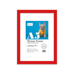 A5 Red Picture Frame With Mount For A6 (10.5 X 14.8Cm - 4.1 X 5.8In) Poster, Photo, Artwork, Or Print.
