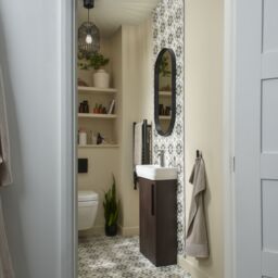 Ideal Standard I.life S Slimline Matt Coffee Oak Effect Freestanding Bathroom Vanity Unit (H) 740mm (W) 410mm - thumbnail 4