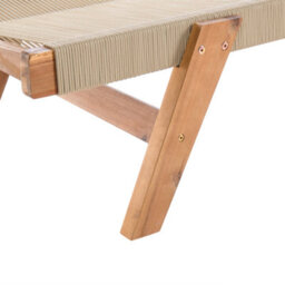 Beliani Sun Lounger Prossedi Reclining Acacia Wood Beige - thumbnail 7