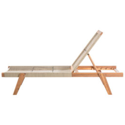 Beliani Sun Lounger Prossedi Reclining Acacia Wood Beige - thumbnail 5