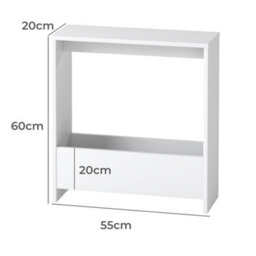 Levede Side Table Magazine Storage End Table Narrow For Living Room White - thumbnail 4
