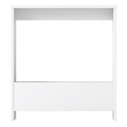 Levede Side Table Magazine Storage End Table Narrow For Living Room White - thumbnail 3