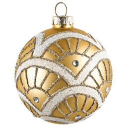 Beliani Set Of 35 Baubles Icedrop Glass Blue/ Gold - thumbnail 8