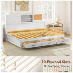 Daybed Frame With 3 Storage Drawers Double Guest Bed - thumbnail 6