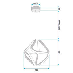 Ceiling Lamp Chandelier Toolight Led G067-Cp Gold - thumbnail 5