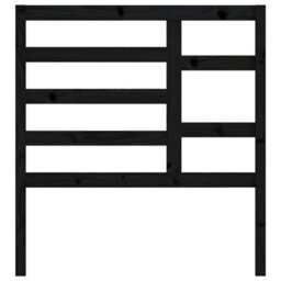 Berkfield Bed Headboard Black 96X4X104 Cm Solid Wood Pine - thumbnail 4