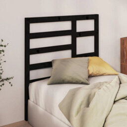 Berkfield Bed Headboard Black 96X4X104 Cm Solid Wood Pine - thumbnail 3
