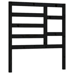 Berkfield Bed Headboard Black 96X4X104 Cm Solid Wood Pine - thumbnail 2