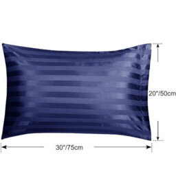 Ameha Pillowcase Pair Navy Microfiber Stripe Pillowcase-Envelope Closure Pillowcase, Machine Washable Bedding Pillow Cover 50X75Cm - thumbnail 7