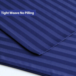 Ameha Pillowcase Pair Navy Microfiber Stripe Pillowcase-Envelope Closure Pillowcase, Machine Washable Bedding Pillow Cover 50X75Cm - thumbnail 4