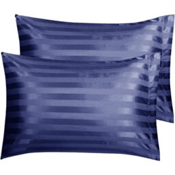 Ameha Pillowcase Pair Navy Microfiber Stripe Pillowcase-Envelope Closure Pillowcase, Machine Washable Bedding Pillow Cover 50X75Cm - thumbnail 8