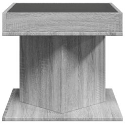 Berkfield Coffee Table With Led Grey Sonoma 50X50X45 Cm Engineered Wood - thumbnail 7