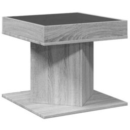Berkfield Coffee Table With Led Grey Sonoma 50X50X45 Cm Engineered Wood - thumbnail 8