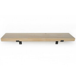 Toolty Rustic Handmade Wall Shelf, Wall Mounted, 90Cm X 17.5Cm Down Design, Unprimed, Handcrafted Vintage Style - thumbnail 2