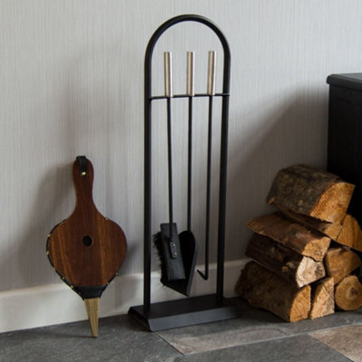 Lassic Fire Vida 4 Piece Arc Companion Set - Poker, Brush, Shovel And An Arch Stand - image 1