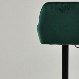 Lakeland Furniture Carson Green Velvet Bar Stool Electroplated Chrome Gas Lift Base - thumbnail 8