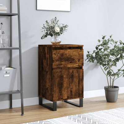 Berkfield Sideboard Smoked Oak 40X35X70 Cm Engineered Wood - image 1
