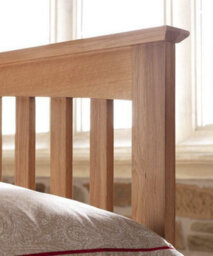 Save On Goods UK 6Ft Super King 100% Genuine Solid Oak Headboard Bedhead End.oak Wood Wooden, Woodern Style Slat Oak Headboard - thumbnail 4