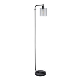 Luminosa Lighting Luminosa Toledo Complete Floor Lamp Matt Black, Clear Glass - thumbnail 6