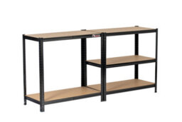 Rhino Racking 3 Bays - 180 X 90 X 30Cm - Black - 5 Tier Boltless Heavy Duty Garage Shelving Unit - 1000Kg Load Weight - thumbnail 7