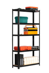 Rhino Racking 3 Bays - 180 X 90 X 30Cm - Black - 5 Tier Boltless Heavy Duty Garage Shelving Unit - 1000Kg Load Weight - thumbnail 5