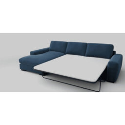 Houston Left Hand Sofa Bed Fullback Blue - thumbnail 2