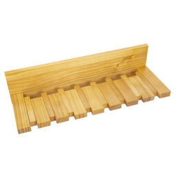 8-Hook Coat Rack+Shelf Wall Mounted Floating Shelf Wooden Hanger Pegs Rail Rack - thumbnail 4