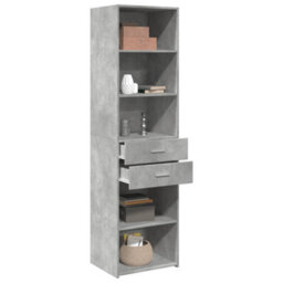 Berkfield Highboard Concrete Grey 50X42.5X185 Cm Engineered Wood - thumbnail 3