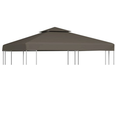 Walplus 2-Tier Gazebo Top Cover 310 G/ma 3X3 M Taupe - image 1