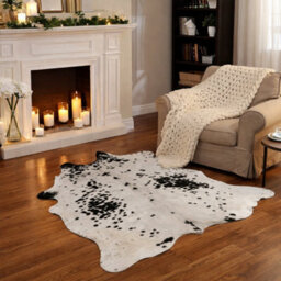 Modlux Natural Cowhide Rug, Black And White, 100% Australian Cow Fur Skin Carpet Area Rug (Xx-Large (30-34 Sq Ft)) - thumbnail 3