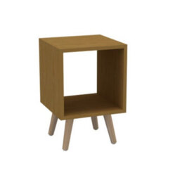 Urbn-Living Urbnliving 30Cm Height Beech Wooden Storage Cube Bookcase Scandinavian Style Pine Legs Living Room Bedroom
